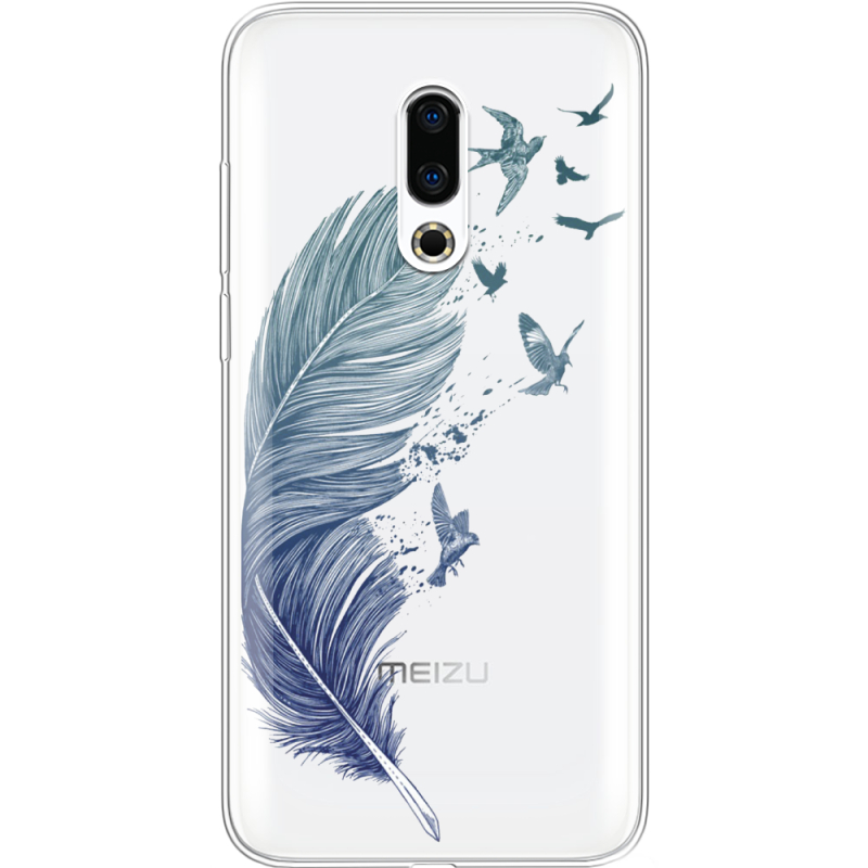 Прозрачный чехол Uprint Meizu 16 Plus Feather