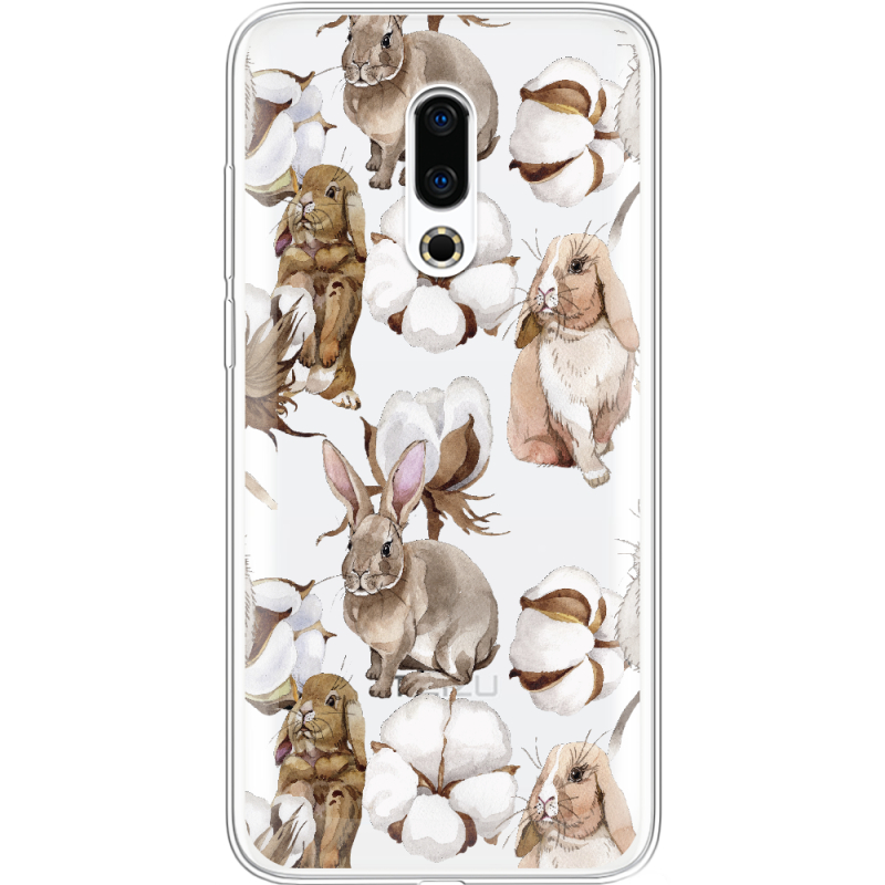 Прозрачный чехол Uprint Meizu 16 Plus Cotton and Rabbits