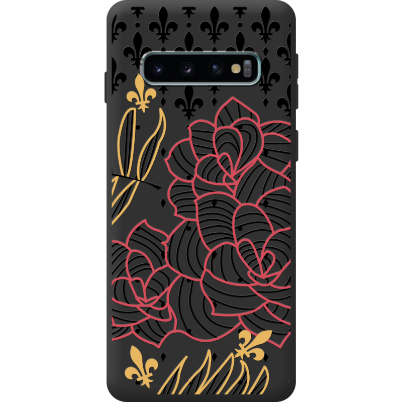 Чорний чохол BoxFace Samsung Galaxy S10 Plus (G975) FranceFlowers