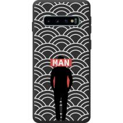 Чорний чохол BoxFace Samsung Galaxy S10 Plus (G975) Man Pattern