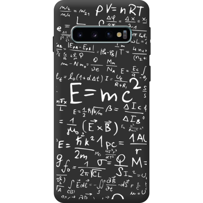 Чорний чохол BoxFace Samsung Galaxy S10 Plus (G975) E=mc2