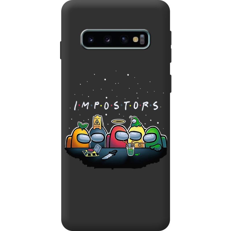 Чорний чохол BoxFace Samsung Galaxy S10 Plus (G975) Among Us Impostors