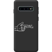 Чорний чохол BoxFace Samsung Galaxy S10 Plus (G975) Pew Pew