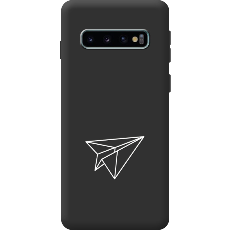 Чорний чохол BoxFace Samsung Galaxy S10 Plus (G975) Paper Plane