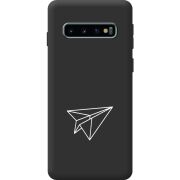 Чорний чохол BoxFace Samsung Galaxy S10 Plus (G975) Paper Plane