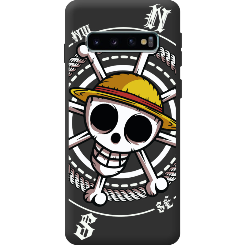 Чорний чохол BoxFace Samsung Galaxy S10 Plus (G975) One Piece Компас