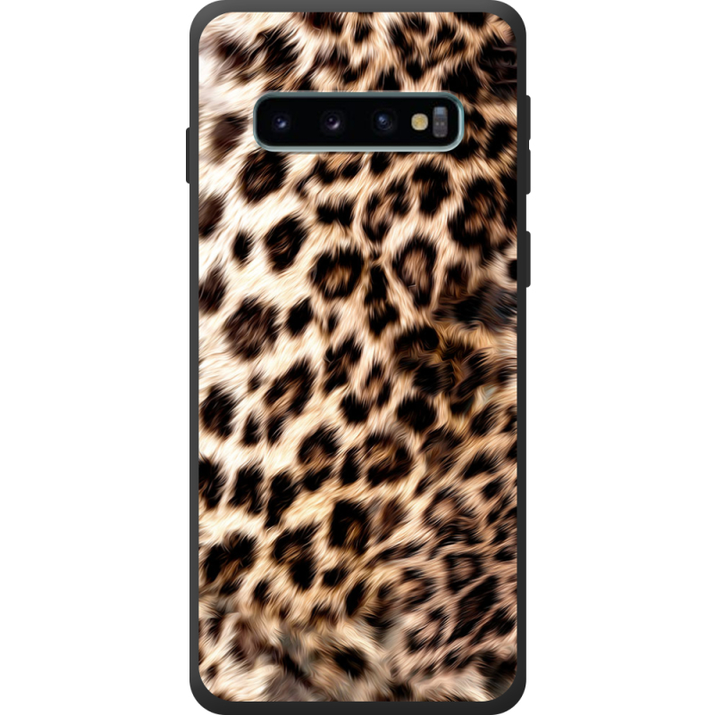 Чорний чохол BoxFace Samsung Galaxy S10 Plus (G975) Леопардовий