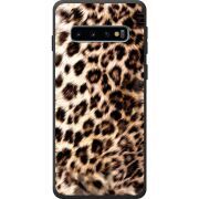 Чорний чохол BoxFace Samsung Galaxy S10 Plus (G975) Леопардовий