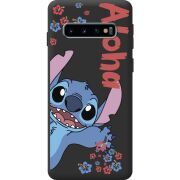 Чорний чохол BoxFace Samsung Galaxy S10 Plus (G975) Гавайський гість Stich
