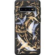 Чорний чохол BoxFace Samsung Galaxy S10 Plus (G975) Ластівки