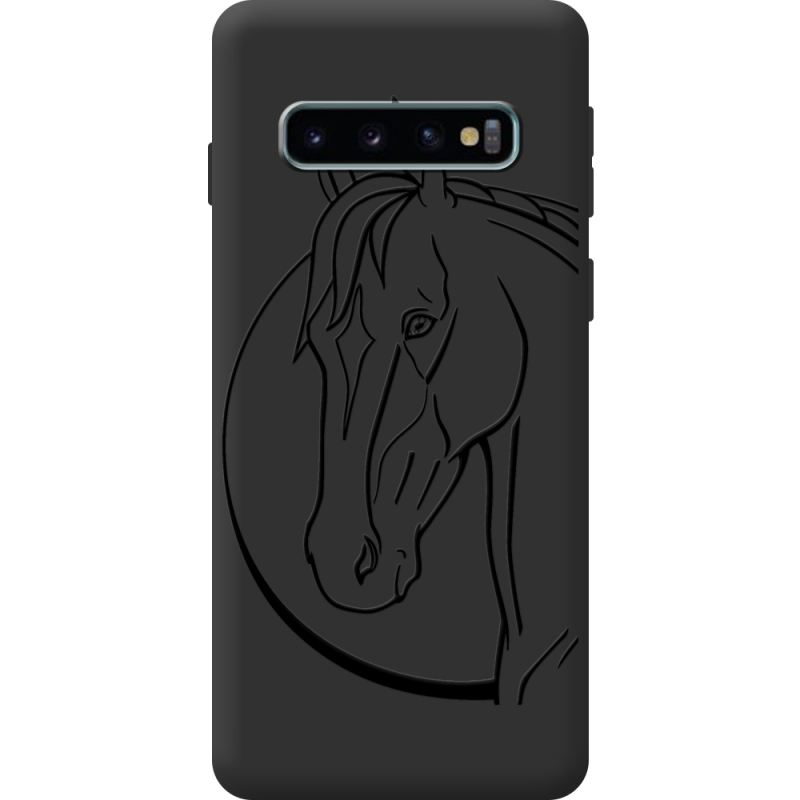 Чорний чохол BoxFace Samsung Galaxy S10 Plus (G975) Horse