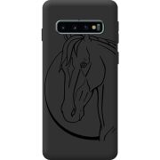 Чорний чохол BoxFace Samsung Galaxy S10 Plus (G975) Horse
