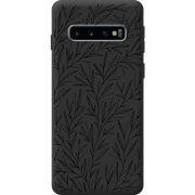 Чорний чохол BoxFace Samsung Galaxy S10 Plus (G975) Leaves