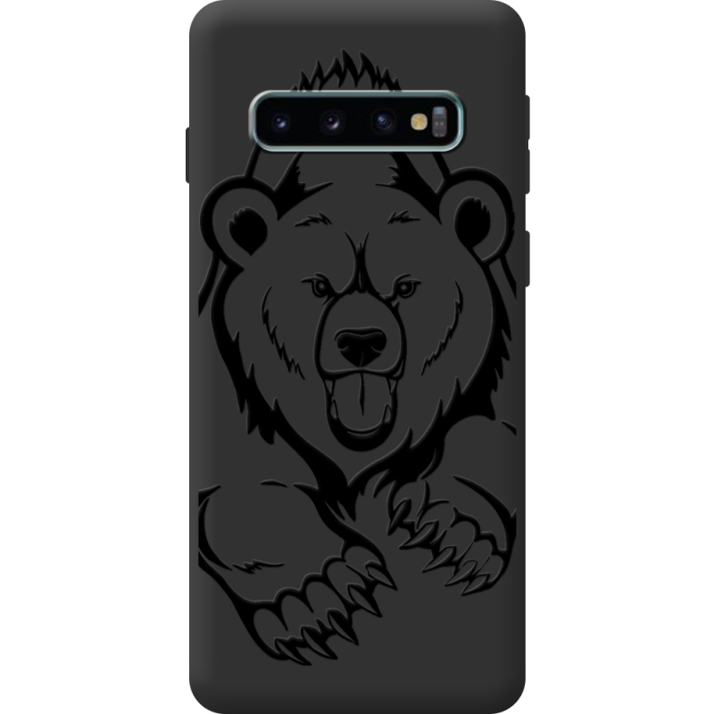Чорний чохол BoxFace Samsung Galaxy S10 Plus (G975) Grizzly Bear