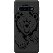 Чорний чохол BoxFace Samsung Galaxy S10 Plus (G975) Grizzly Bear