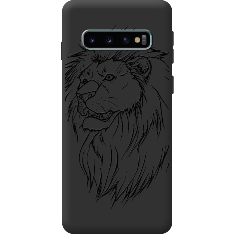Чорний чохол BoxFace Samsung Galaxy S10 Plus (G975) Lion