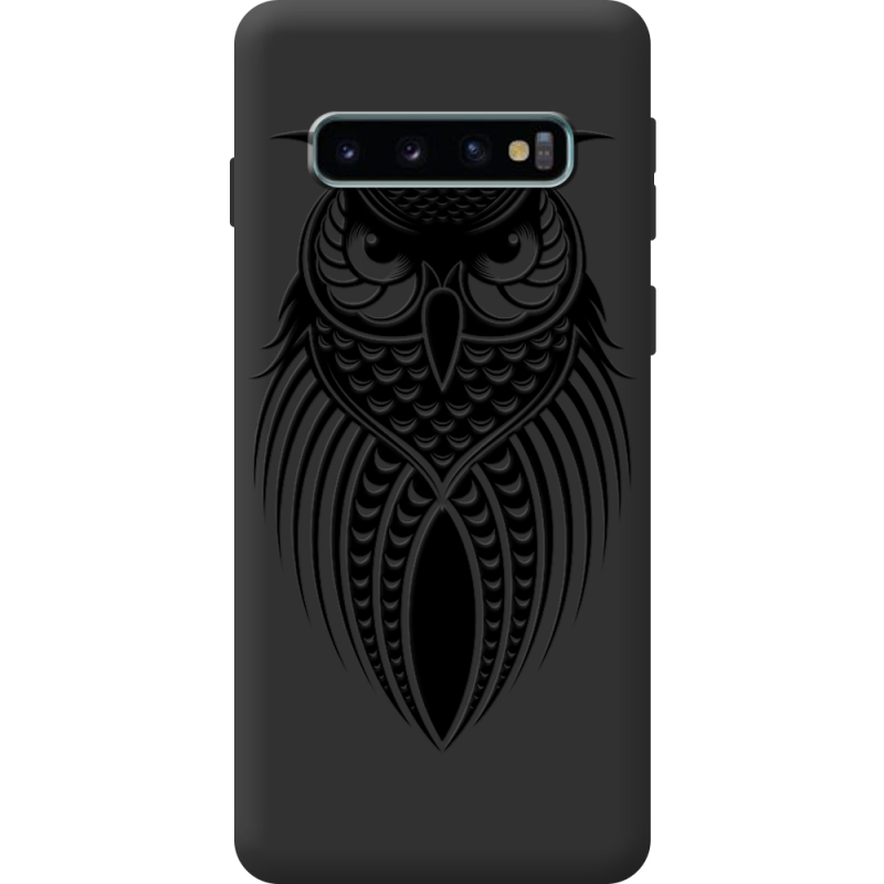 Чорний чохол BoxFace Samsung Galaxy S10 Plus (G975) Owl
