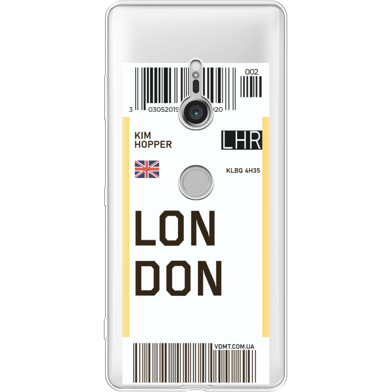 Прозрачный чехол Uprint Sony Xperia XZ3 H9436 Ticket London