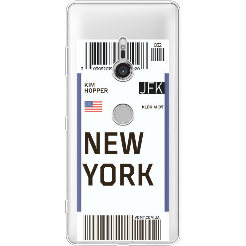 Прозрачный чехол Uprint Sony Xperia XZ3 H9436 Ticket New York
