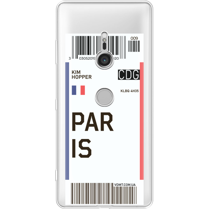 Прозрачный чехол Uprint Sony Xperia XZ3 H9436 Ticket Paris