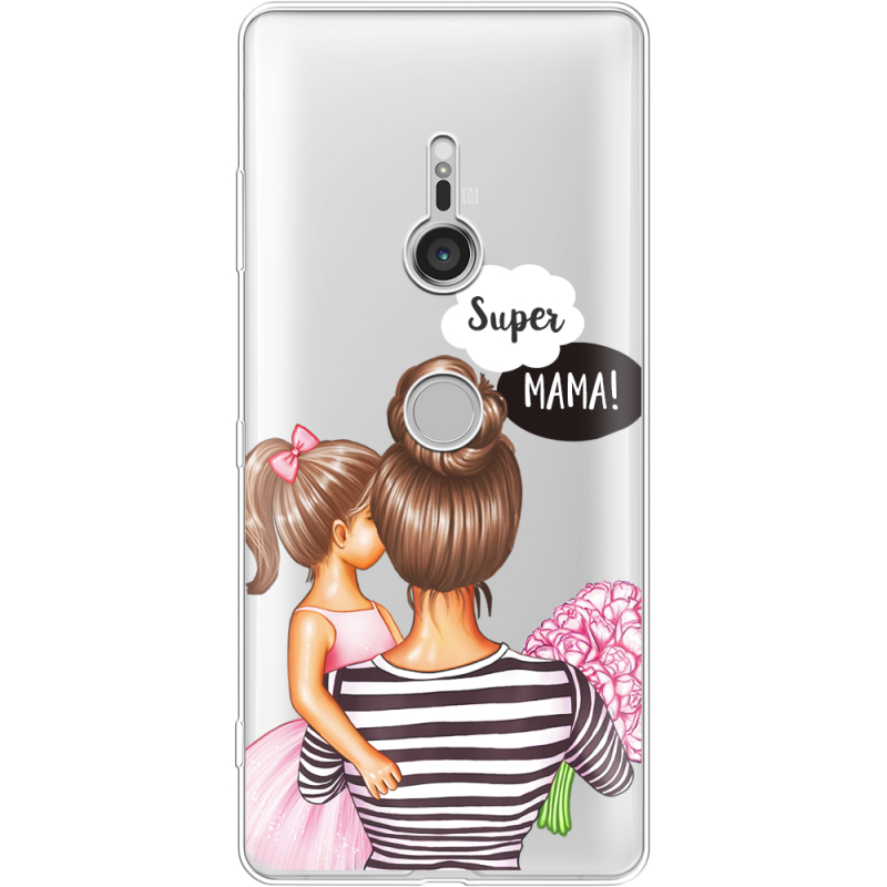 Прозрачный чехол Uprint Sony Xperia XZ3 H9436 Super Mama and Daughter
