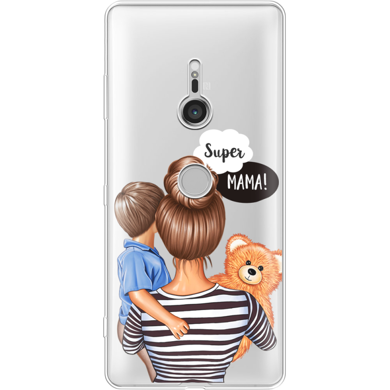 Прозрачный чехол Uprint Sony Xperia XZ3 H9436 Super Mama and Son