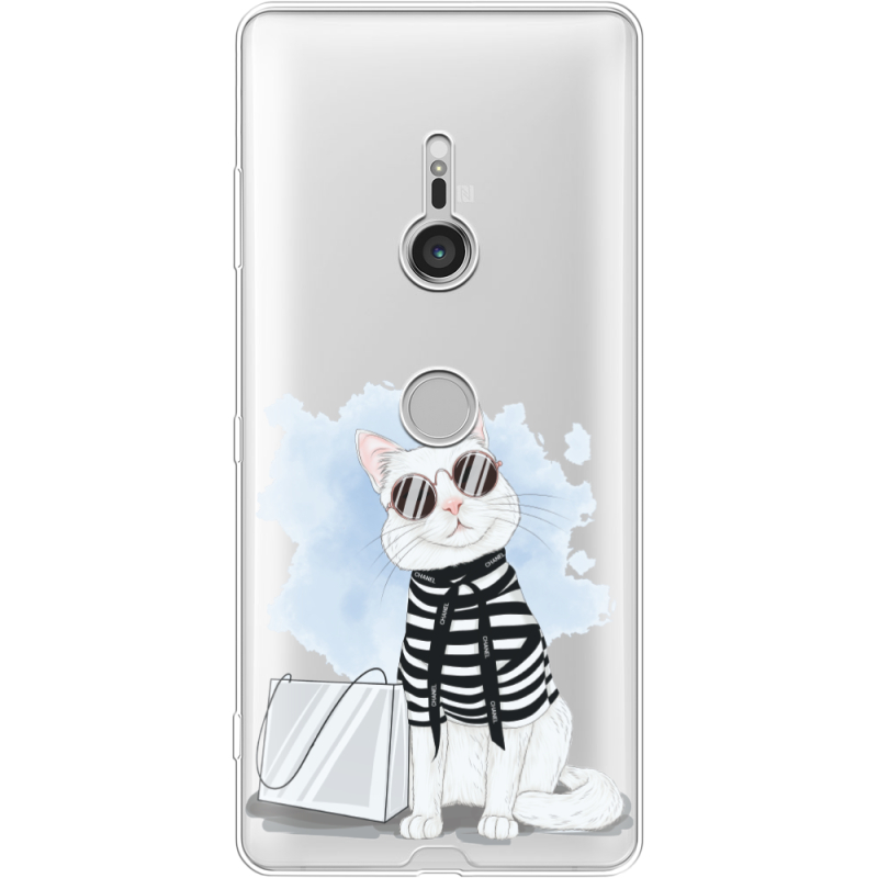 Прозрачный чехол Uprint Sony Xperia XZ3 H9436 Cat Style