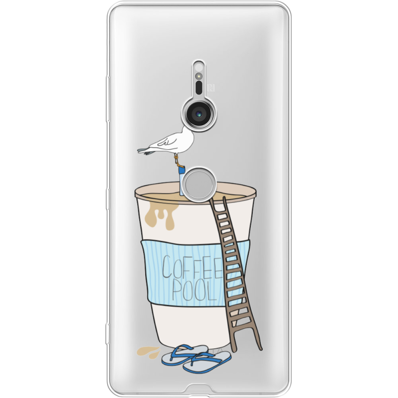 Прозрачный чехол Uprint Sony Xperia XZ3 H9436 Segull in Cofee Pool