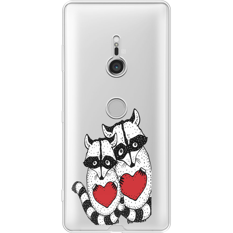 Прозрачный чехол Uprint Sony Xperia XZ3 H9436 Raccoons in love