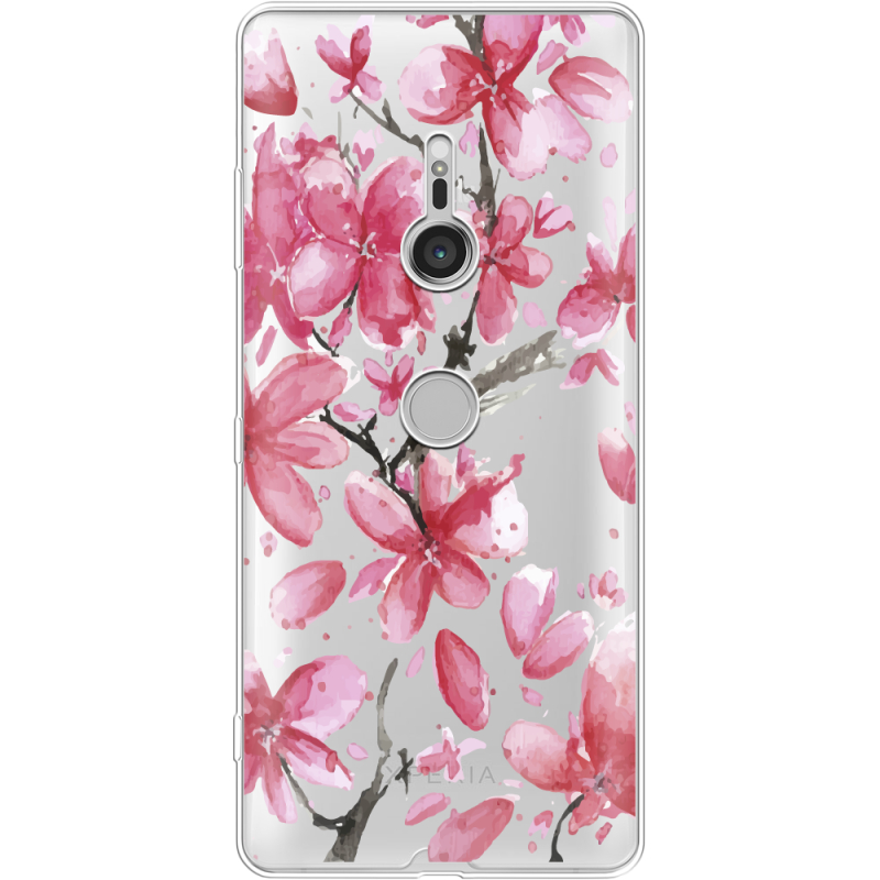 Прозрачный чехол Uprint Sony Xperia XZ3 H9436 Pink Magnolia