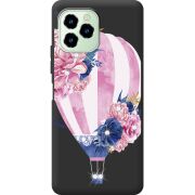 Чехол со стразами Oukitel C21 Pro Pink Air Baloon