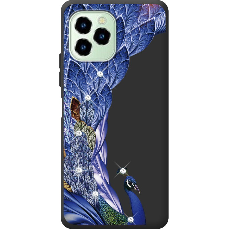 Чехол со стразами Oukitel C21 Pro Peafowl