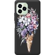 Чехол со стразами Oukitel C21 Pro Ice Cream Flowers