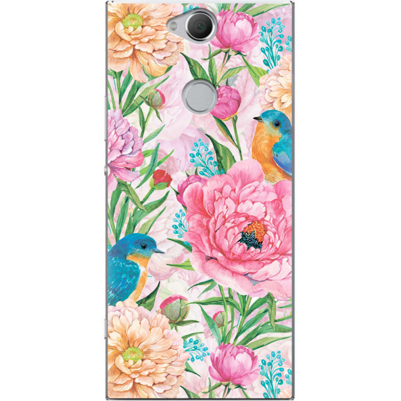 Чехол Uprint Sony Xperia XA2 Plus H4413  Birds in Flowers