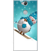 Чехол Uprint Sony Xperia XA2 Plus H4413  Skier Snowman