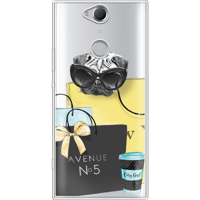 Прозрачный чехол Uprint Sony Xperia XA2 Plus H4413 Fashion Pug