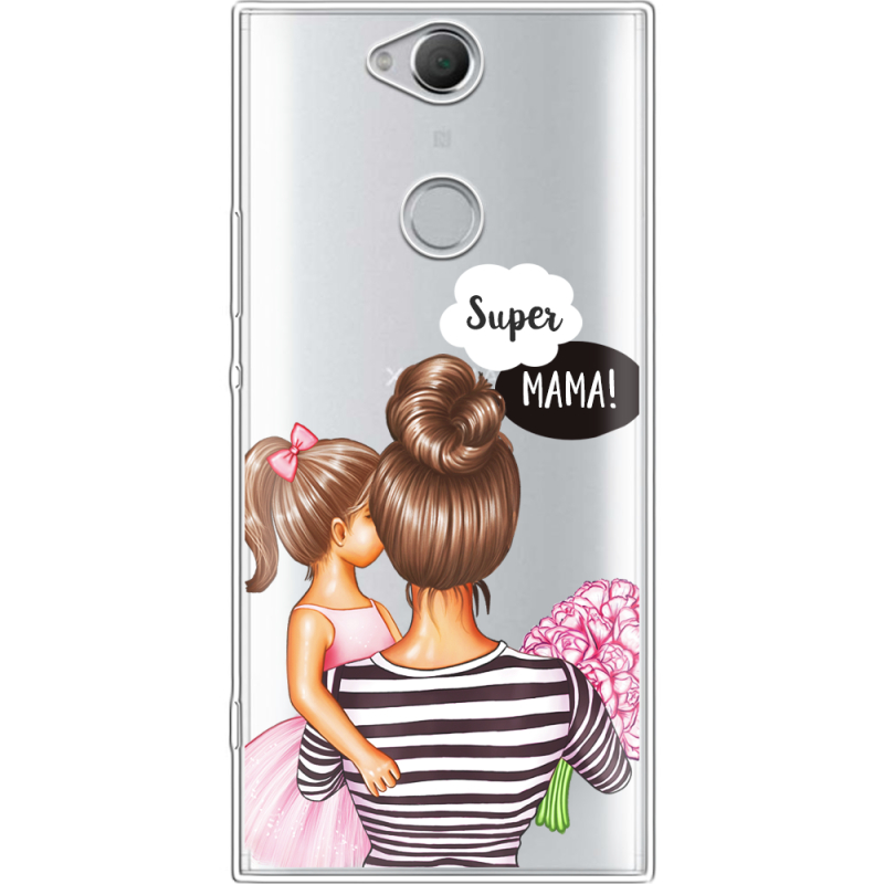 Прозрачный чехол Uprint Sony Xperia XA2 Plus H4413 Super Mama and Daughter