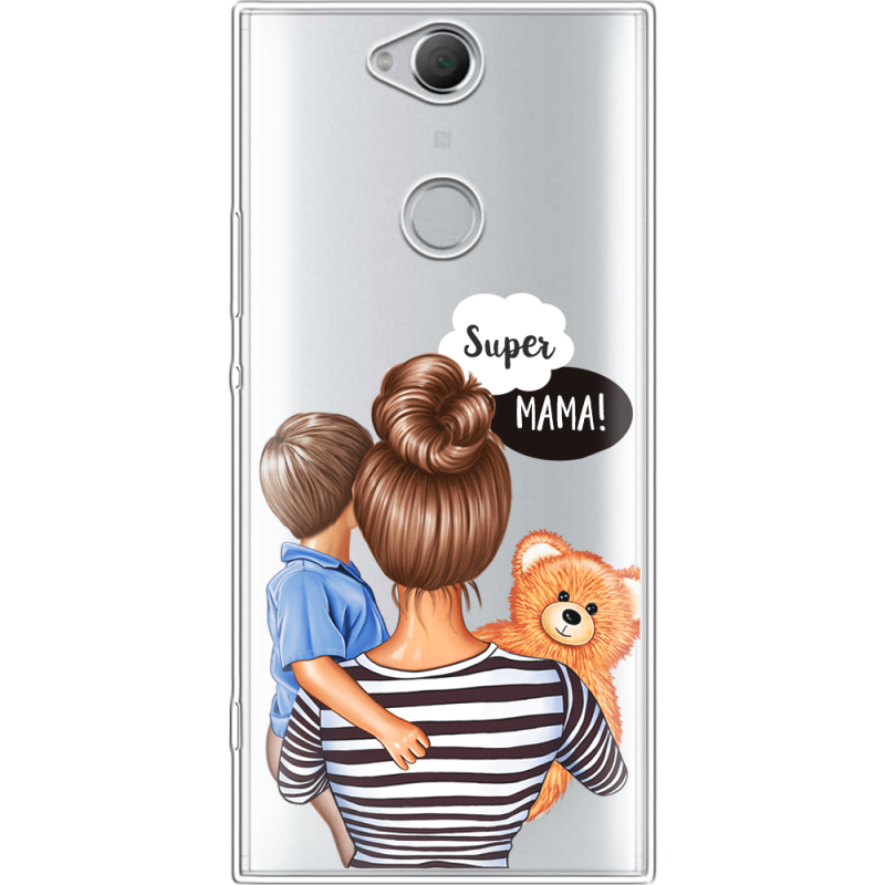 Прозрачный чехол Uprint Sony Xperia XA2 Plus H4413 Super Mama and Son