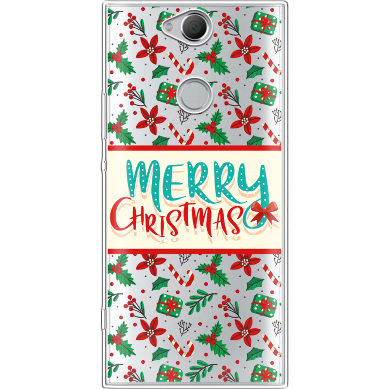Прозрачный чехол Uprint Sony Xperia XA2 Plus H4413 Vintage Christmas Pattern