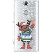 Прозрачный чехол Uprint Sony Xperia XA2 Plus H4413 Christmas Deer with Snow