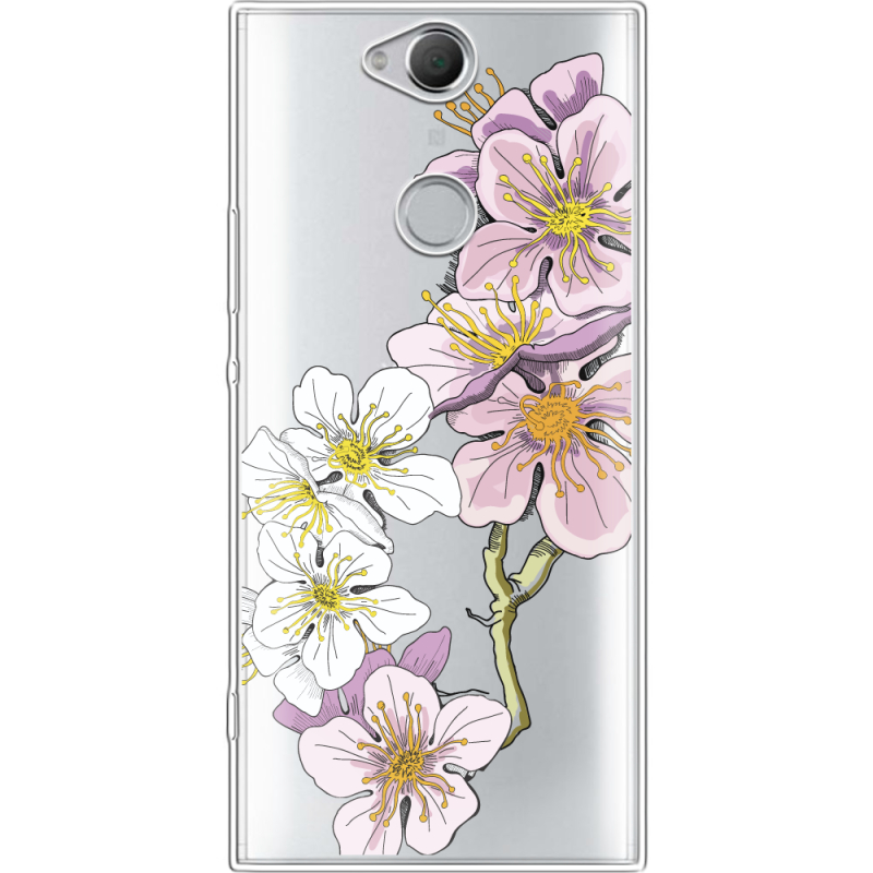 Прозрачный чехол Uprint Sony Xperia XA2 Plus H4413 Cherry Blossom