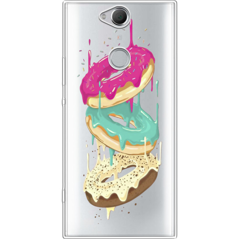 Прозрачный чехол Uprint Sony Xperia XA2 Plus H4413 Donuts