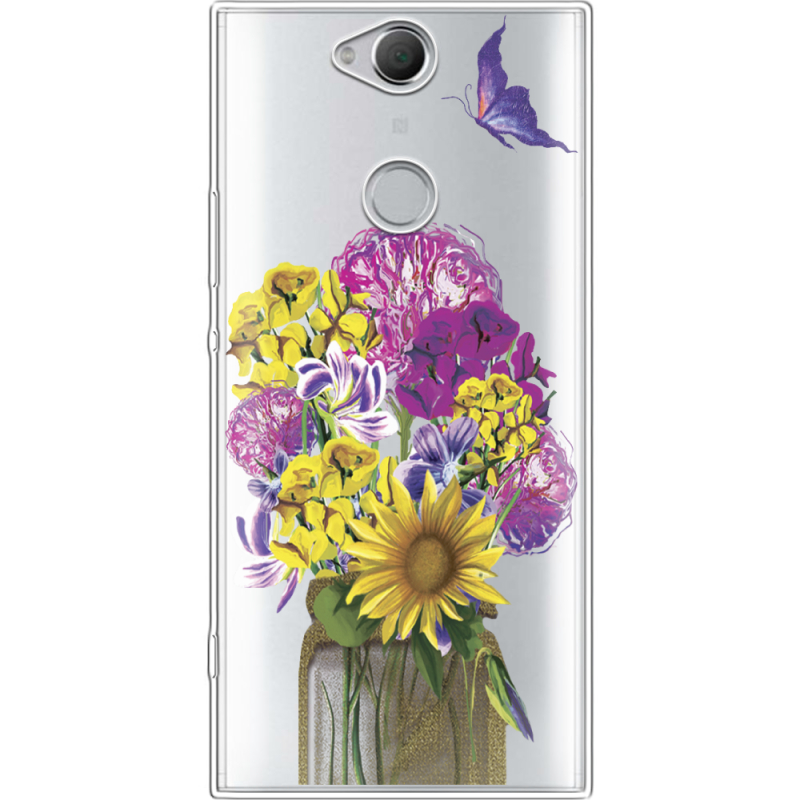 Прозрачный чехол Uprint Sony Xperia XA2 Plus H4413 My Bouquet