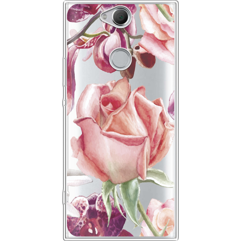 Прозрачный чехол Uprint Sony Xperia XA2 Plus H4413 Rose