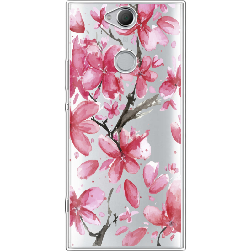 Прозрачный чехол Uprint Sony Xperia XA2 Plus H4413 Pink Magnolia