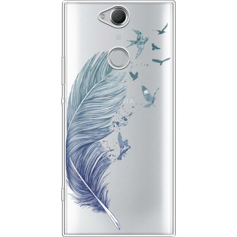 Прозрачный чехол Uprint Sony Xperia XA2 Plus H4413 Feather