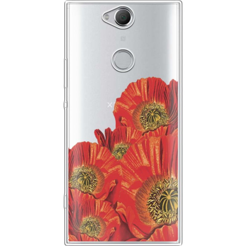 Прозрачный чехол Uprint Sony Xperia XA2 Plus H4413 Red Poppies