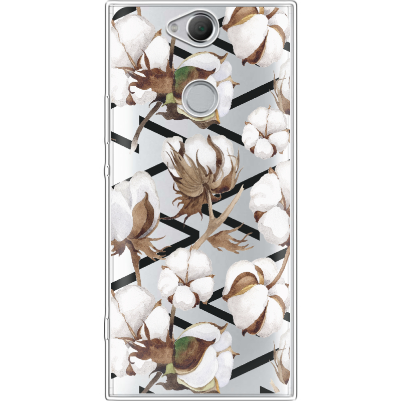 Прозрачный чехол Uprint Sony Xperia XA2 Plus H4413 Cotton flowers