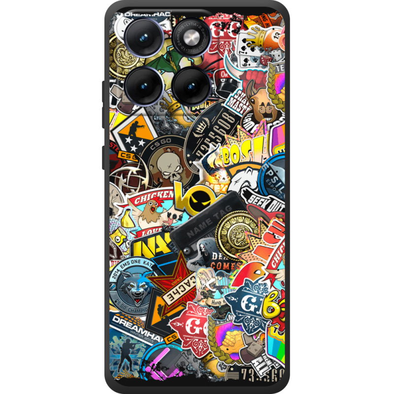 Чохол BoxFace Moto Edge 70 Fusion CS:Go Stickerbombing