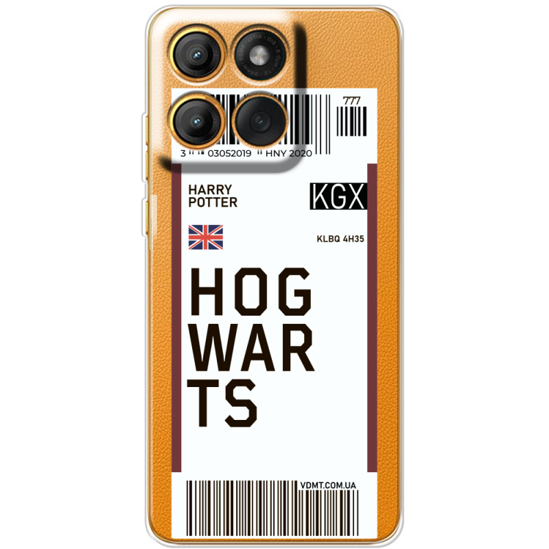 Прозорий чохол BoxFace Moto Edge 70 Fusion Ticket Hogwarts